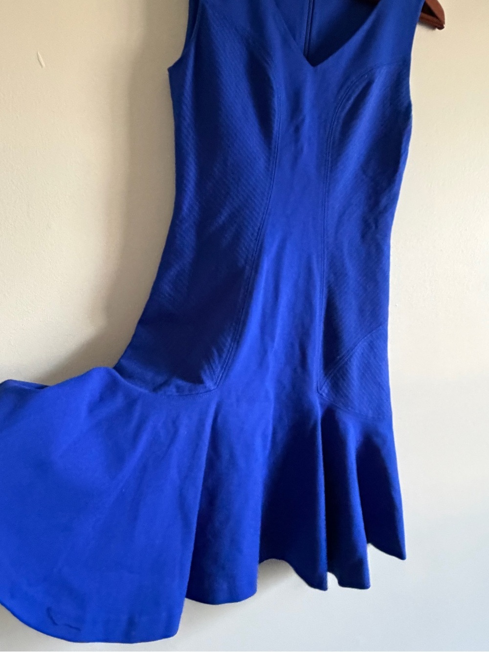 Diane von Furstenberg Cobalt Blue Fit & Flare Cocktail Wedding Guest Dress Small - Picture 5 of 11